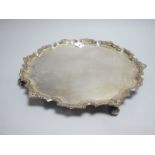 A Hallmarked Silver Tray, Mappin & Webb, Sheffield 1967, of plain shaped circular form, within