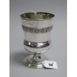 A Hallmarked Silver Goblet, Solomon Hougham, Solomon Royes & John East Dix, London 1817, of plain