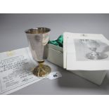 A Hallmarked Silver Limited Edition Commemorative Goblet, James Dixon & Sons, Sheffield 1974, "350th