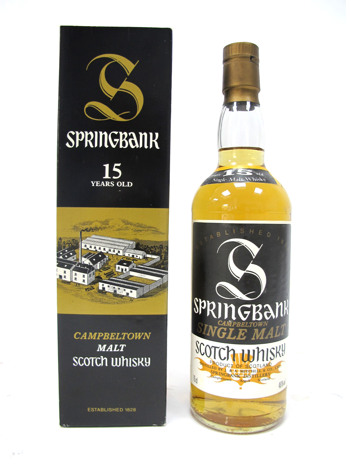 Whisky - Springbank Campbeltown Single Malt Scotch Whisky 15 Years Old, 75cl, 46%, in carton.