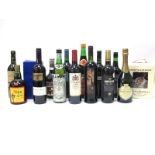 Mixed Assortment - Red Wines, Vermouth, Liqueurs, Petite Liquorelle & Ice Bucket. (15)