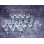 A Waterford Crystal 'Colleen' Pattern Part Table Service, to include four hock glasses, two brandy