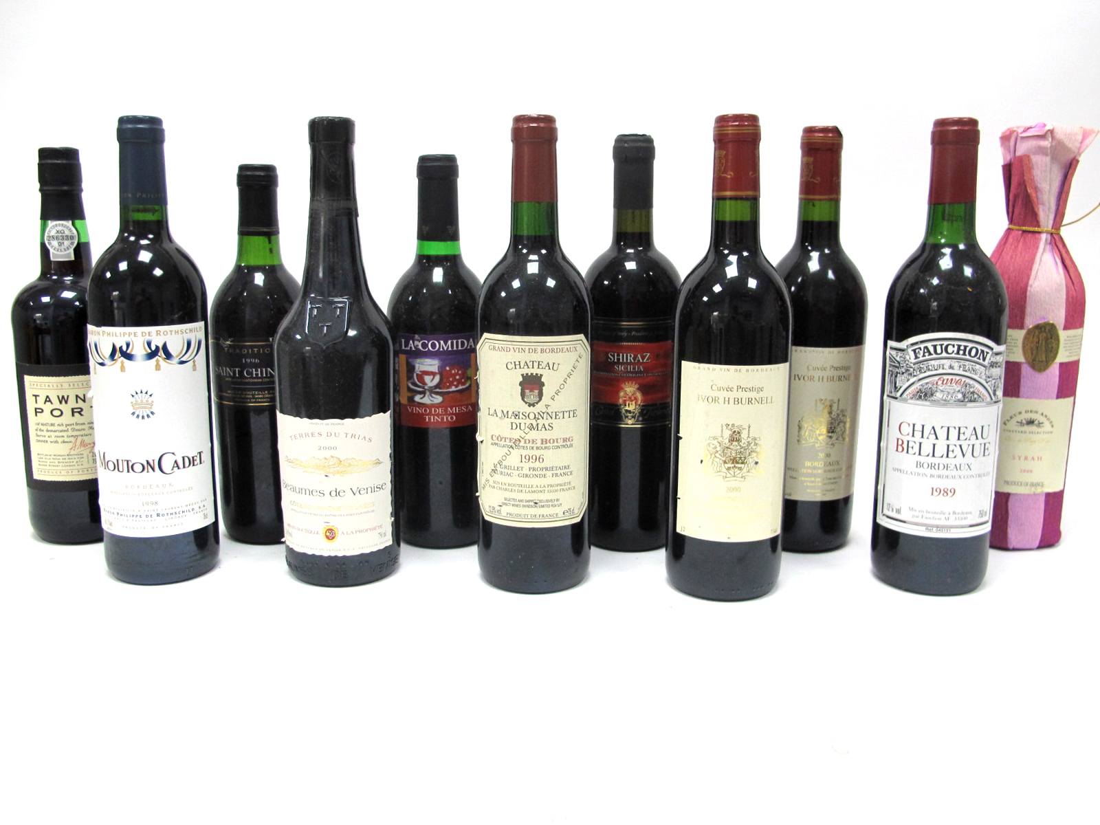 Wines - Selection Of Red Wine including; Mouton Cadet Bordeaux 1998, Beaumes de Venise 2000, Grand