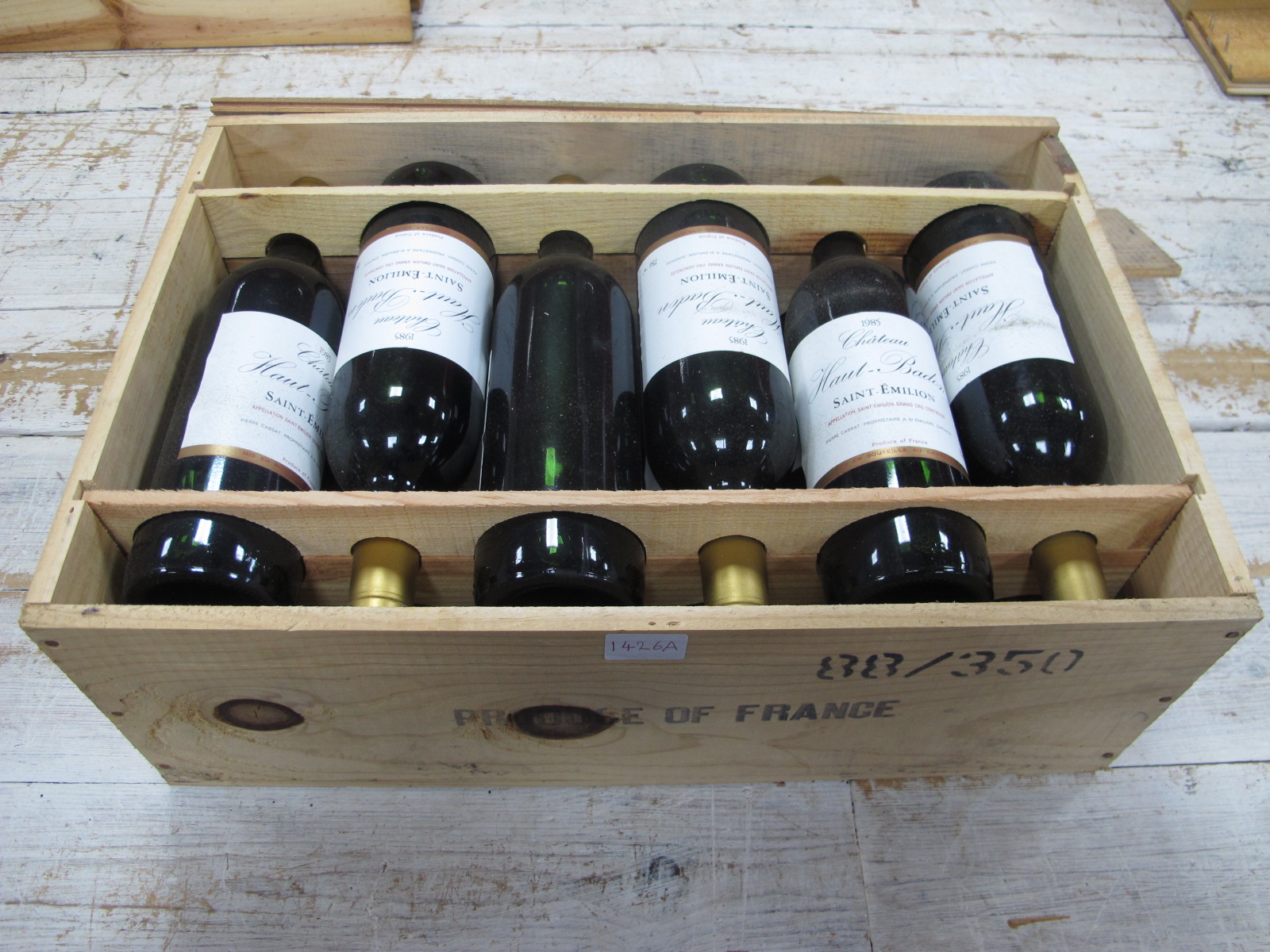 Wine - Chateau Haut-Badon 1985 Saint Emilion Grand Cru, 75cl, 12 bottles in wooden crate of issue.