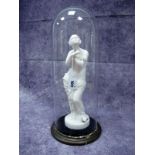 A Late XIX Century Parian Porcelain Figure of a Classical Lady, scantily clad, a butterfly upon