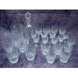 A Suite of Waterford Crystal 'Colleen' Pattern Glassware, to include a decanter and stopper, jug,