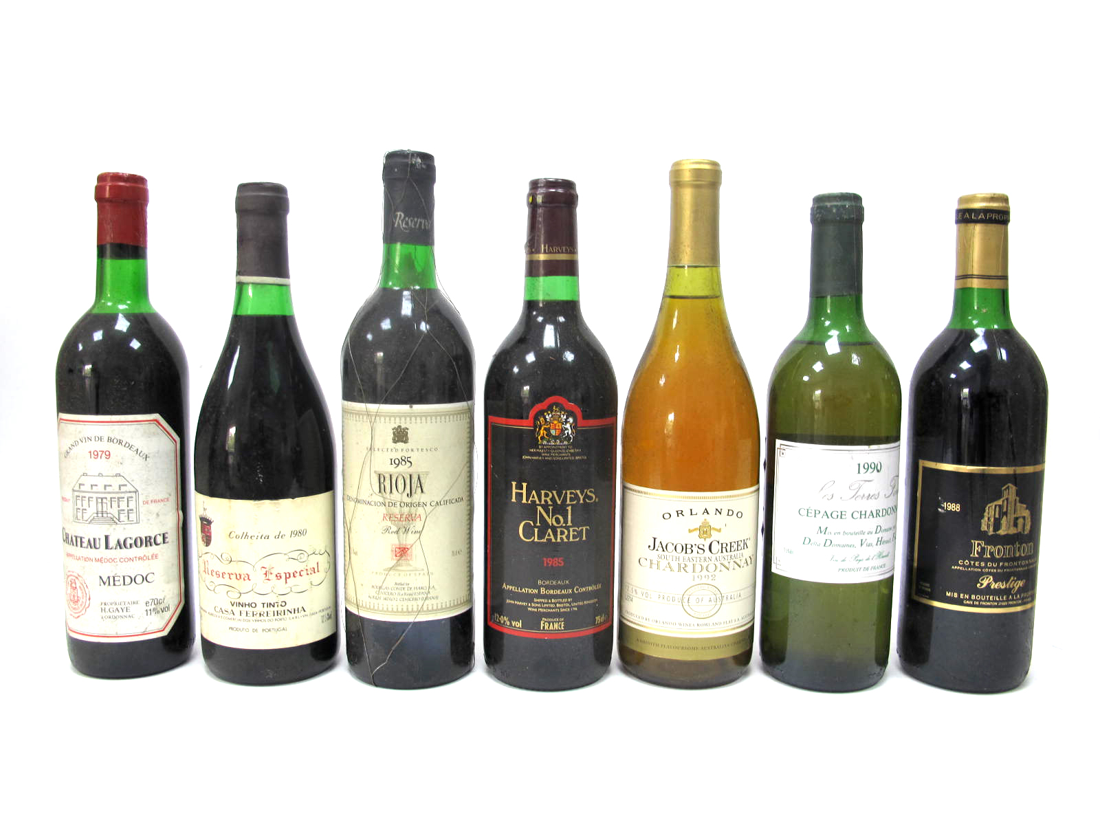 Wines - Chateau Lagorce 1979, Colheita de 1980 Reserva Especial, 1985 Rioja Reserva, 1988 Fronton,