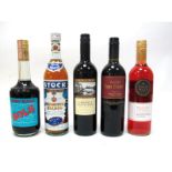 Wines - Bols Cherry Brandy; Vermouth Bianco; Cabernet Sauvignon; Castillo San Simon; Reserve