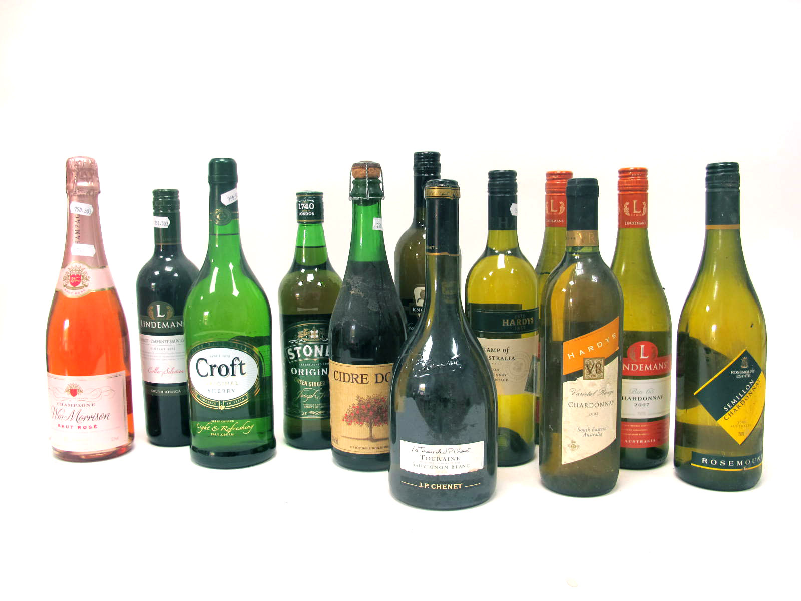 Wines - Rose Champagne, Red Wine, (1), Croft Sherry, Ginger Wine, Cidre Doux, White Wines, (7). (