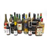 Mixed - A Mixed Assortment of Wines & Spirits including, port, couvoisier, gin, etc.