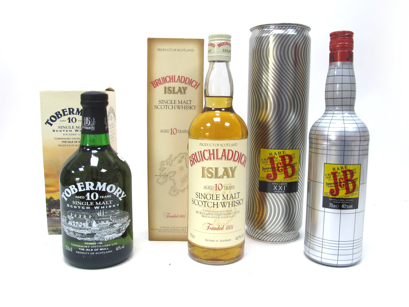 Whisky - Bruichladdich Islay Single Malt Scotch Whisky Aged 10 Years, 75cl, 40% Vol., in carton; J &