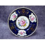 A Royal Crown Derby Porcelain Plate, of shaped circular form, painted by Cuthbert Gresley, signed,