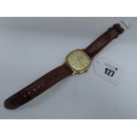 Rotary; A 9ct Gold Cased Quartz Gent's Wristwatch, the signed cushion shape dial with line