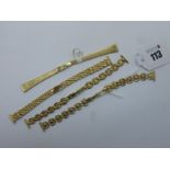 Three 9ct Gold Ladies Wristwatch Bracelets, (total weight 31grams); Together with Another,