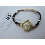 Tudor; A Chester Hallmarked 9ct Gold Cased Ladies Wristwatch, the signed circular dial with Arabic