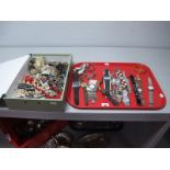 Assorted Costume Jewellery, assorted wristwatches etc :- One Tray