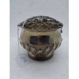 A Hallmarked Silver Posy Bowl, (maker's mark rubbed) London 1901, of semi reeded form, on circular