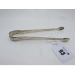 A Pair of Provincial Part Hallmarked Silver Sugar Tongs, possibly Thomas Watson, Newcastle, with