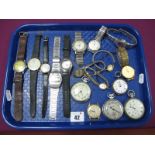 A Vintage 9ct Gold Cased Ladies Wristwatch, on later expanding bracelet; together with assorted