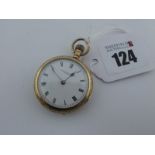 Thos Russell & Son Liverpool; A 9ct Gold Cased Fob Watch, the signed white dial with black Roman