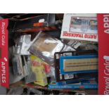 Fifty Plastic Plus Some White Metal Boxed/Poly Bag Kits, Ratio, Wills etc, rolling stock, buildings,