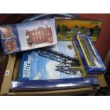 Five 'HO' Gauge Plastic Boxed Trackside Kits, Cornerstone Ref 933 3070 "Motorized Bascule Bridge",