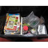 A Box of The Contents of a Rail Modellers Workshop, comprising dust, scale stones, gravel, track,