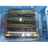 Three Triang 'OO' Gauge/4mm "Deltic" Co-Co Diesel Locomotives, BR green R/No D6830, plus a Hornby