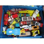 A Tray of Loose Diecast Vehicles, to include Matchbox K-28, Binz Amblulance K-6/11 pickup truck, K-