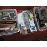 Three Boxes, Contents of a 'OO' Gauge/'HO' Gauge Modelers Workshop, motors, electrical components,