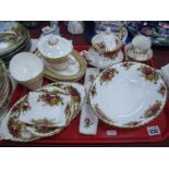 Royal Albert 'Old Country Roses' Table Ware, of seven pieces, some quality but tea pot 1st quality