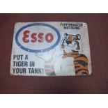 Esso Wall Sign, "Put A Tiger in The Tank", 50.5 x 70cm.