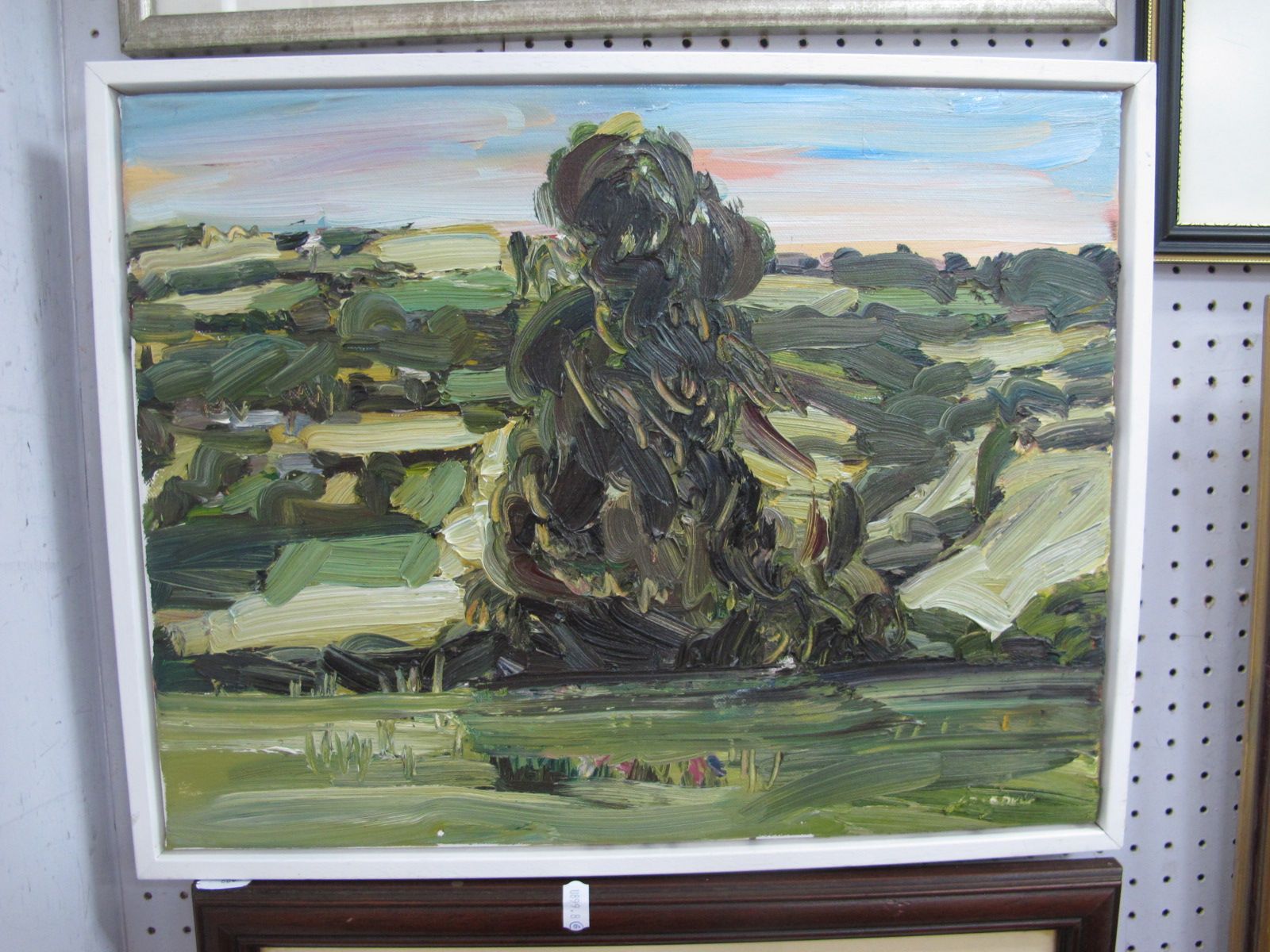 Craig Longmuir (Sheffield Artist) 'Moss Valley With a Tree', oil on canvas, 60.5 x 70cm, signed