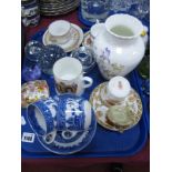 Caithness Paperweight, other glassware, Doulton 'Camilla' vase, cups and saucers, etc:- One Tray.