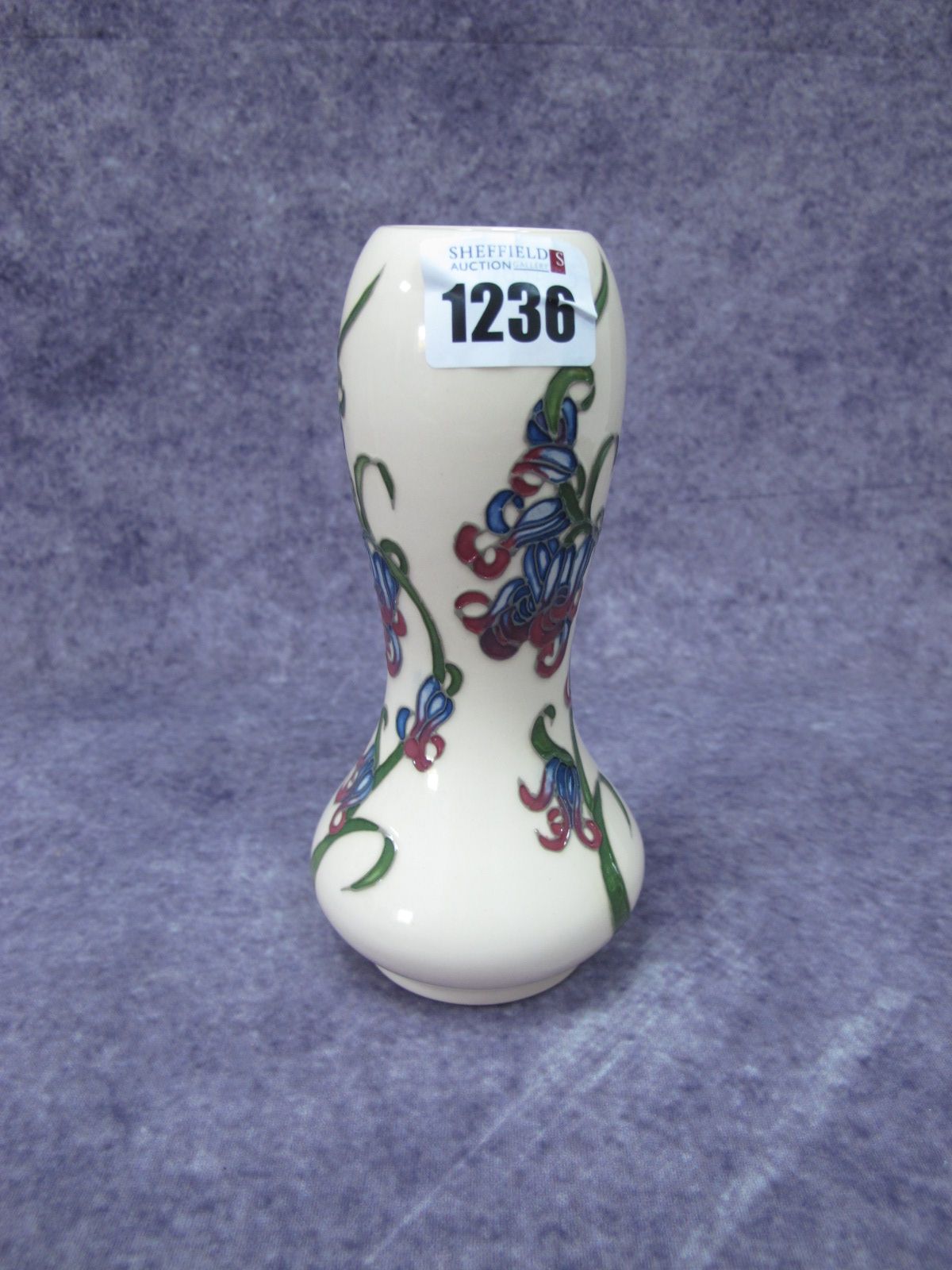 A Moorcroft Pottery Vase, painted in the 'Bluebell Harmony' design by Kerry Goodwin, shape 92/6