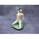A Peggy Davies Erotic Figurine 'Megan', artist original colourway 1/1 by Victoria Bourne, 20.5cm