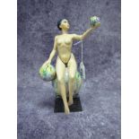 A Peggy Davies Erotic Figurine 'Isadora', artist original colourway 1/1 by Victoria Bourne, 27cm