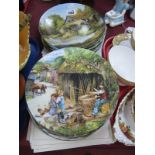 Twelve Royal Doulton Collectors Plates "Old Country Crafts", plus certificates, together with six