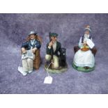 Royal Doulton Figurines, 'Taking Things Easy', 'Rest Awhile', 'The Gamekeeper'. (3)