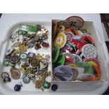 Tin and Enamelled Badges, folk music, transport and military represented.