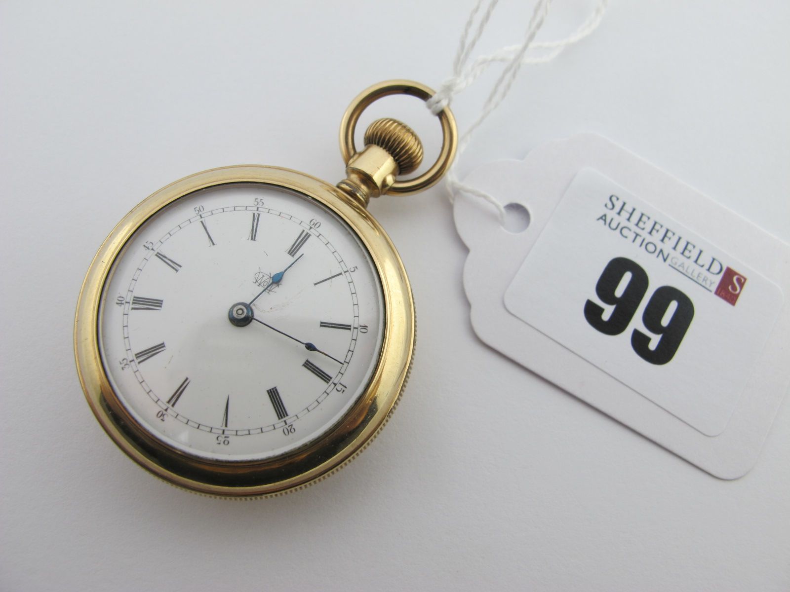 A Small Pocket Watch/Ladies Fob Watch, the signed white dial with black Roman numerals and Arabic