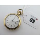 A Small Pocket Watch/Ladies Fob Watch, the signed white dial with black Roman numerals and Arabic