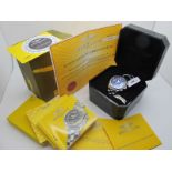 Breitling; A B1 Chronograph Gent's Wristwatch, A68362, the signed black dial with Arabic numerals,
