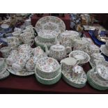 Minton 'Haddon Hall' Table China, of 121 pieces, including tea and coffee pots (approximately ten