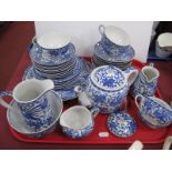 Noritake 'Howo' Blue and White China Tea Ware, of thirty six pieces.