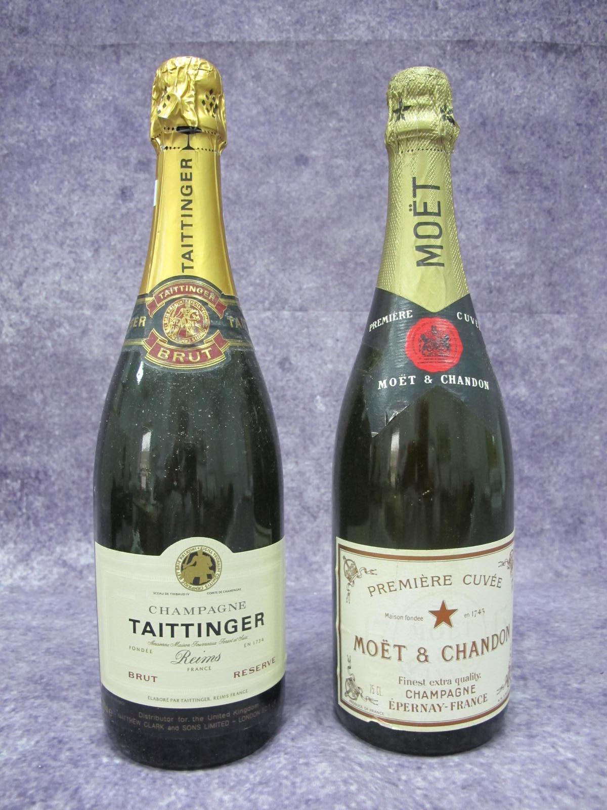 Champagne - Taittinger Brut Reserve Champagne, 750ml, 12% Vol.; Moet & Chandon Premier Cuvee