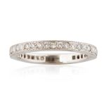 A PLATINUM AND DIAMOND WEDDING BAND, TIFFANY & CO.