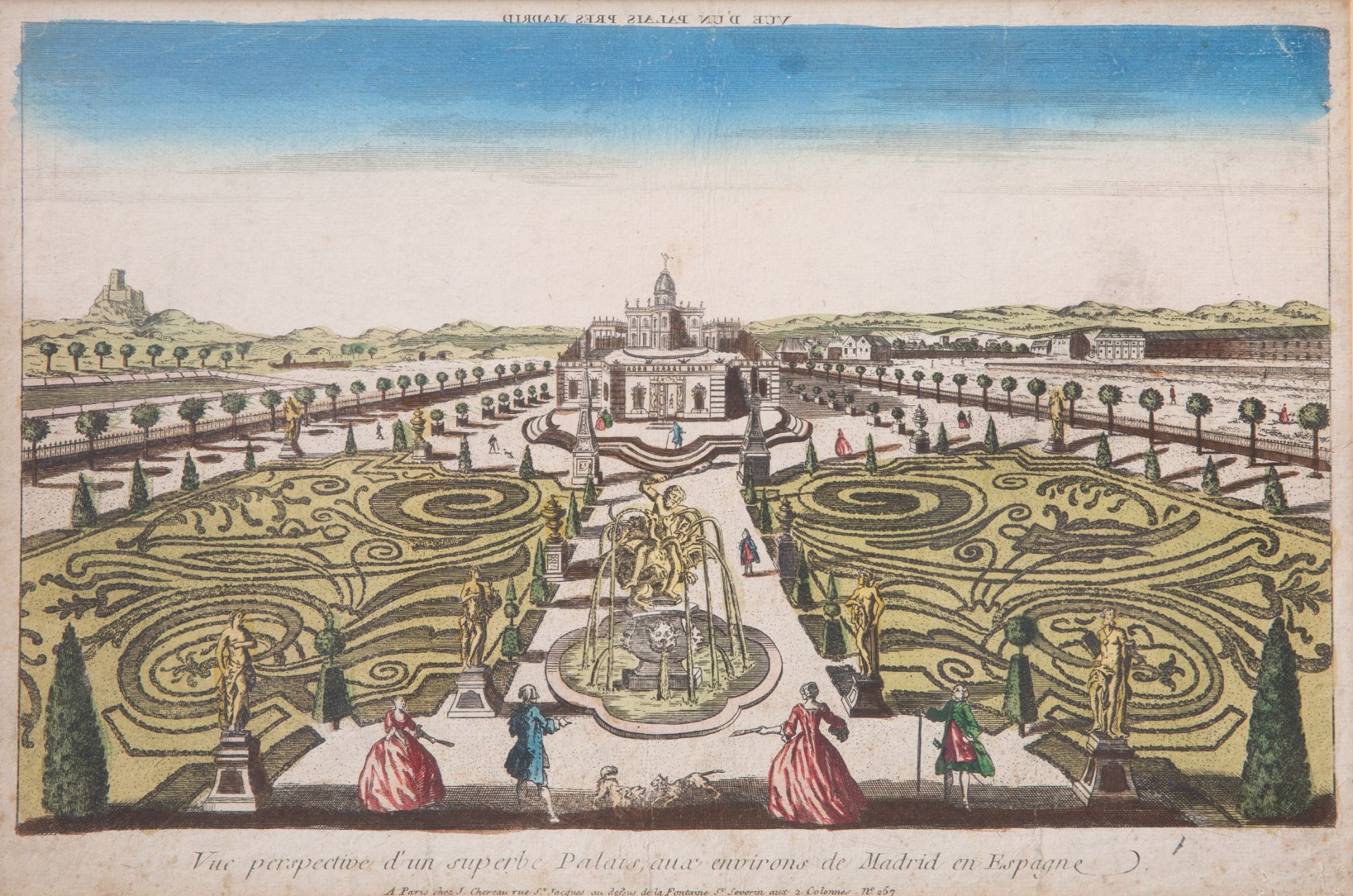 A SET OF FOUR FRENCH VUE D'OPTIQUE HAND-COLORED ETCHINGS, CIRCA 1770 - Image 3 of 13