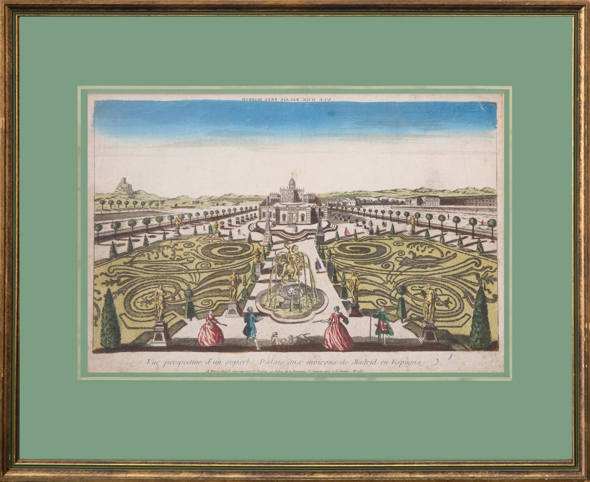 A SET OF FOUR FRENCH VUE D'OPTIQUE HAND-COLORED ETCHINGS, CIRCA 1770 - Image 4 of 13