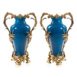 A PAIR OF ORMOLU-MOUNTED PORCELAIN VASES, THE MOUNTS THEODORE MILLET (1853-1918), PARIS, LAST QUARTE